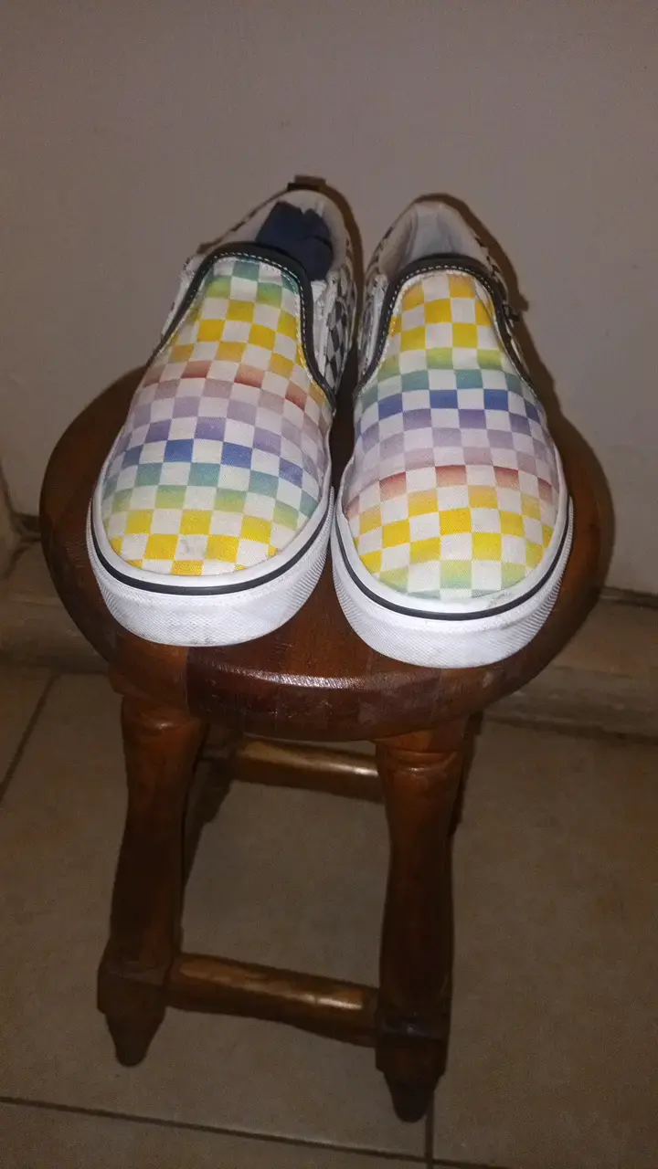 Zapatillas slip-on a cuadros multicolor - 2