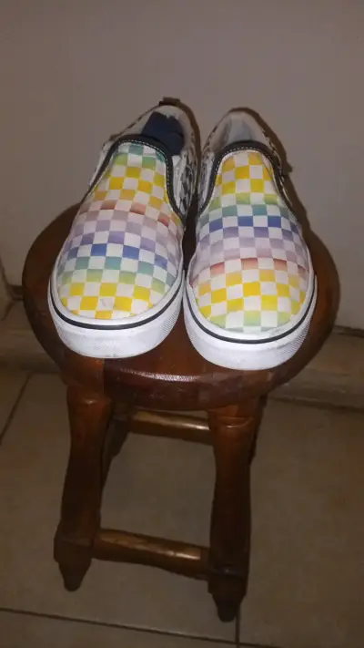 Zapatillas slip-on a cuadros multicolor - miniatura 2