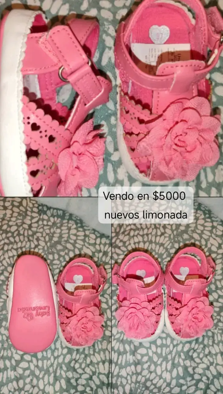 Sandalias rosadas para bebé Limonada nuevas - 1