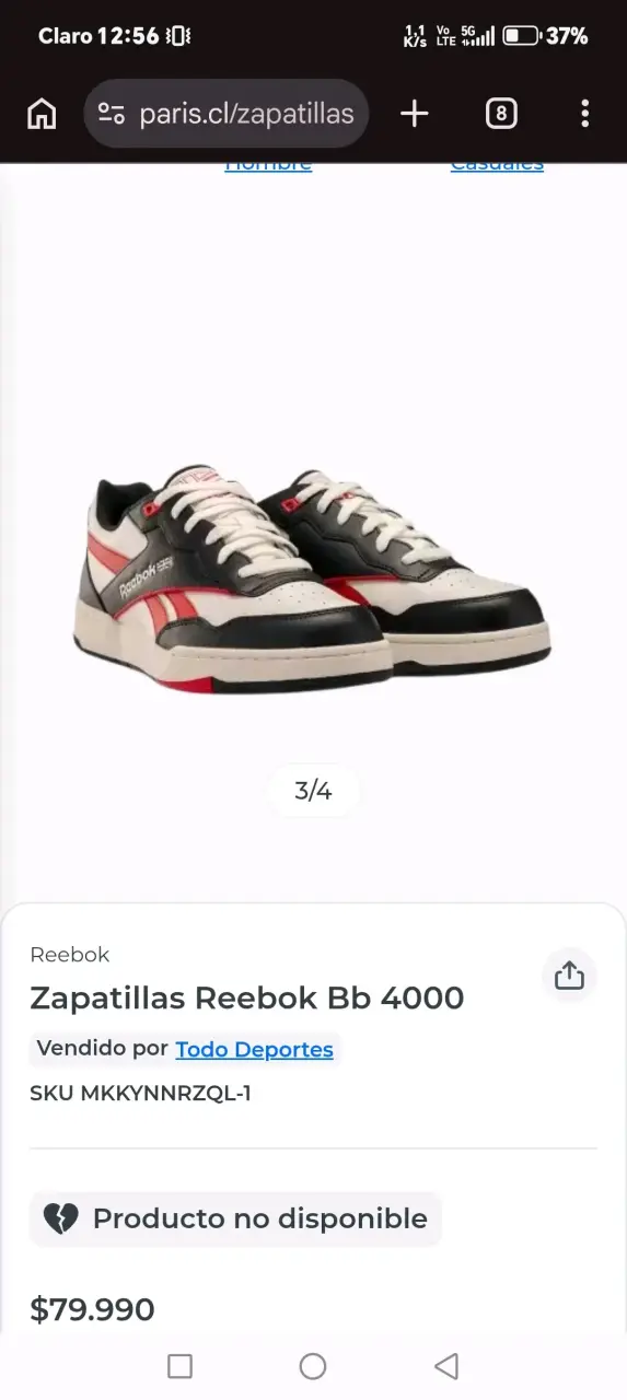 Zapatillas deportivas Reebok blancas y negras - 3