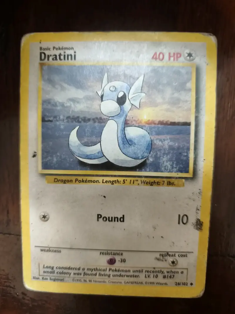 Carta Pokémon Dratini básica 1999 - 1