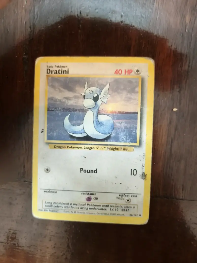 Carta Pokémon Dratini básica 1999 - 2