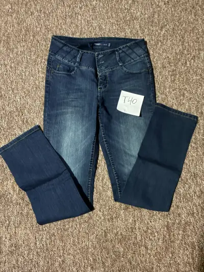 Jeans azul oscuro talla 40 para mujer - miniatura 1