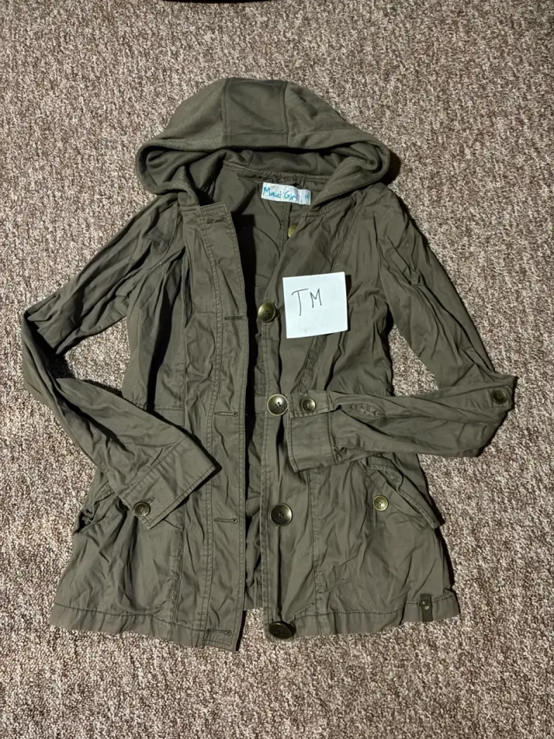 Chaqueta verde con capucha Maui Girl - 1