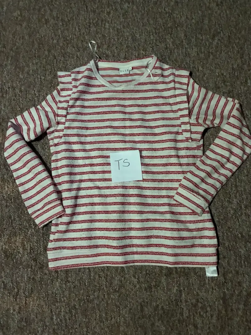 Polera de rayas rojas y blancas Elle - 1