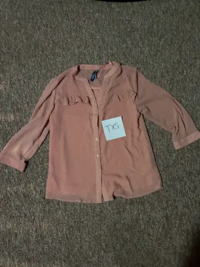 Blusa rosa manga 3/4 Talla XS - miniatura 1