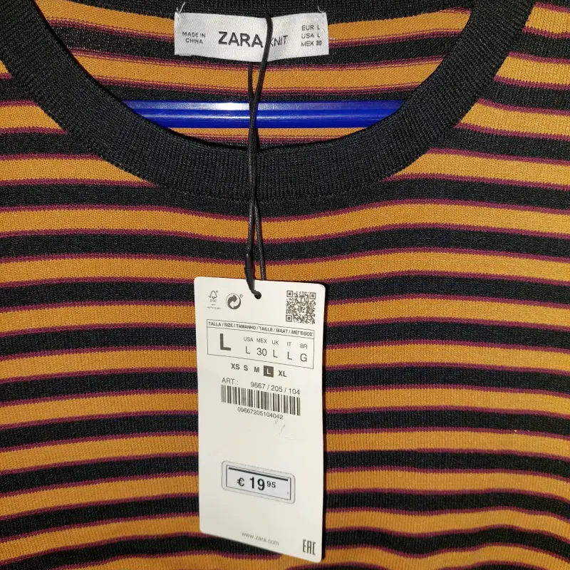 Suéter a rayas Zara en tonos marrón y negro - 2