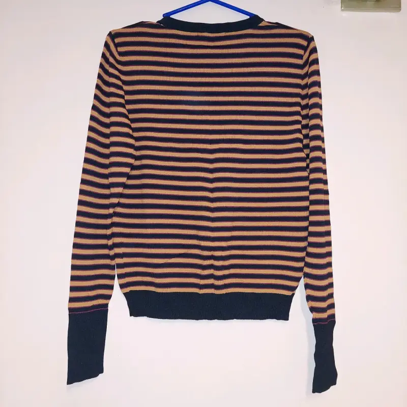 Suéter a rayas Zara en tonos marrón y negro - 3