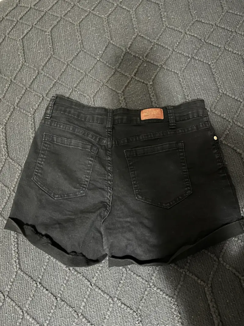 Shorts de mezclilla negros para mujer ZIBEL - 2