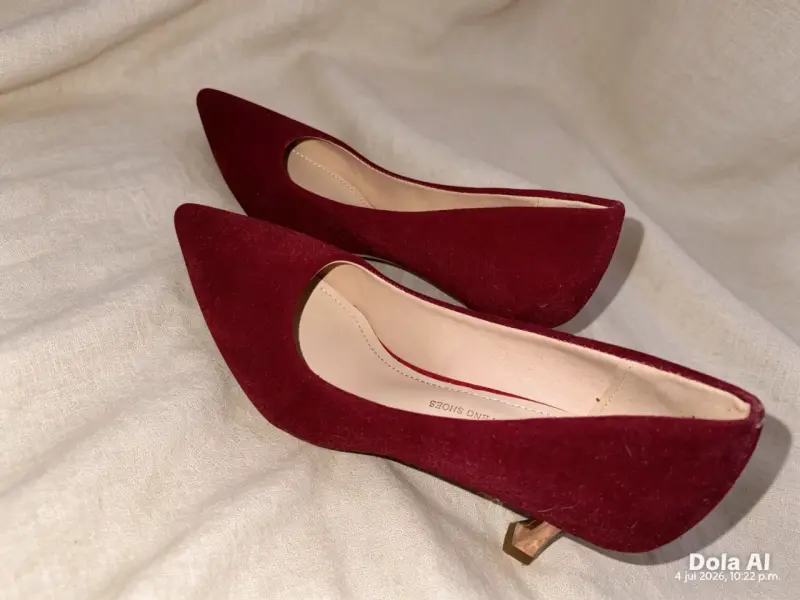Zapatos de tacón burdeos elegantes