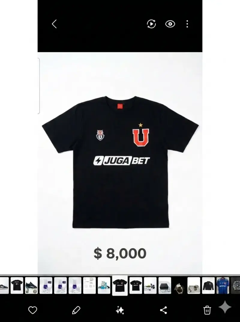 Polera negra Universidad de Chile oficial