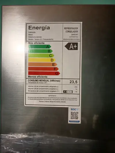 Refrigerador Samsung A+ nuevo embalado - miniatura 3