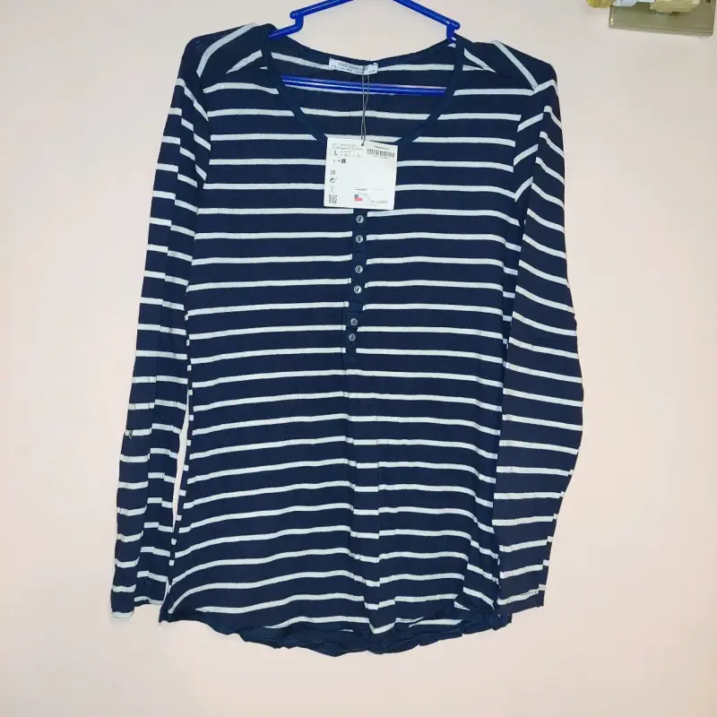 Polera de rayas Zara - 1