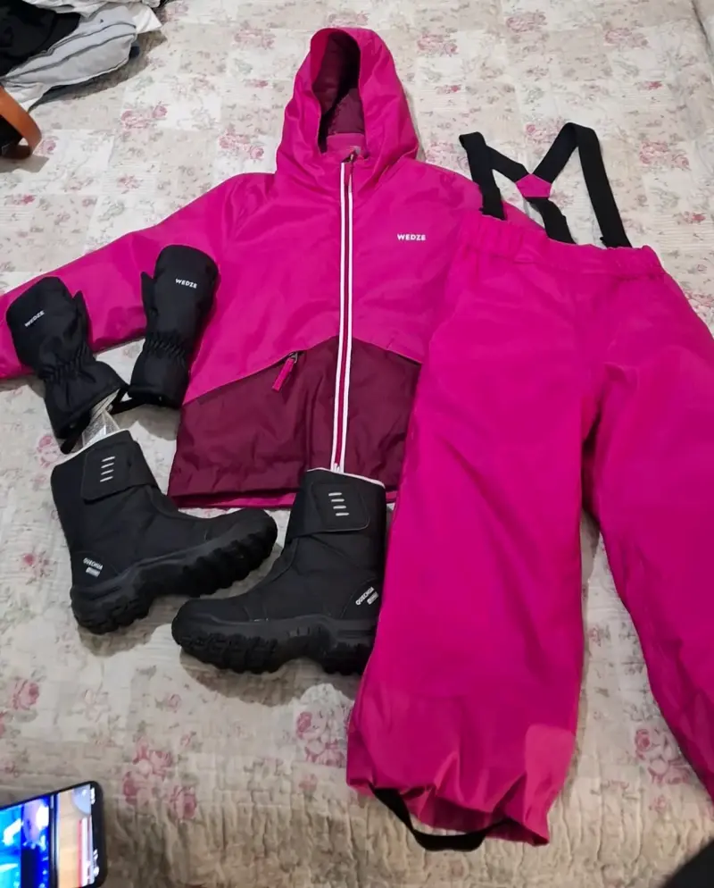 Conjunto de nieve infantil Wedze rosa - 1