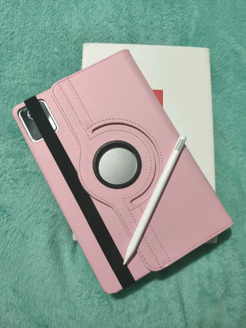Tablet con lápiz y funda protectora rosa - 2