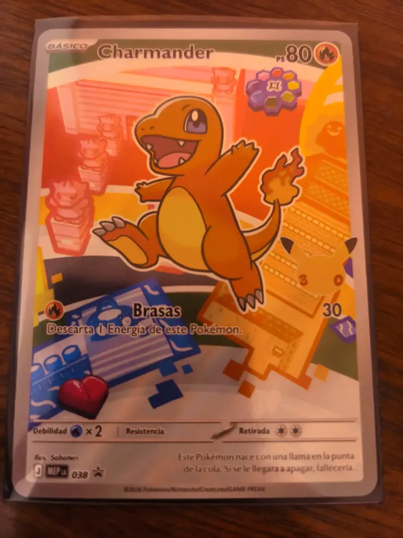 Set de cartas Pokémon Charmander, Bulbasaur y Squirtle - 3