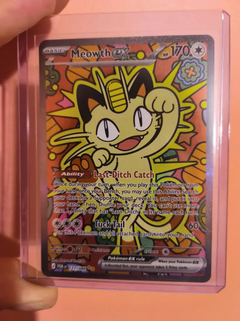 Carta Pokémon Meowth GX holográfica - 1
