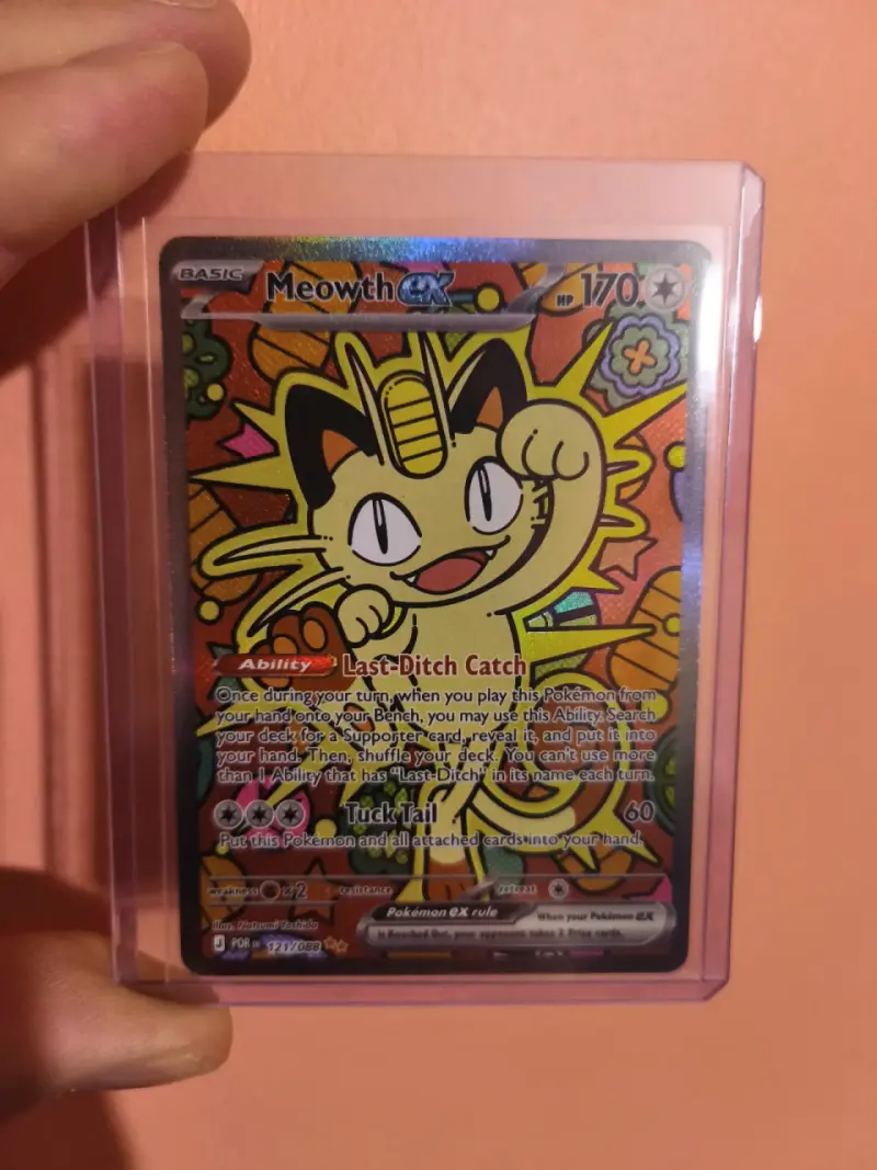 Carta Pokémon Meowth GX holográfica - 2