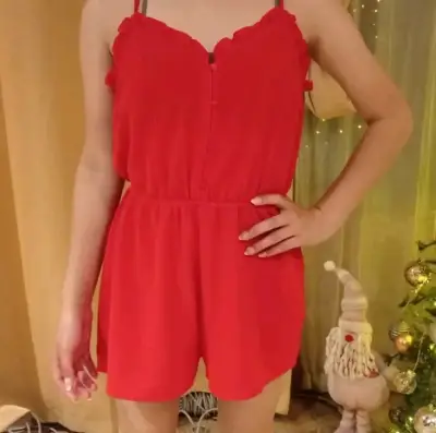 Enterito de gasa rojo H&M talla S - miniatura 1