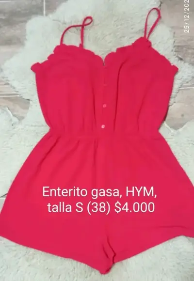 Enterito de gasa rojo H&M talla S - miniatura 3