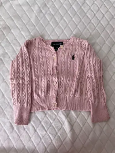 Cardigan rosa Ralph Lauren para niña - miniatura 1