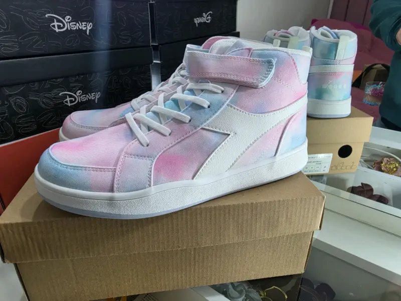 Zapatillas altas multicolor estilo tie-dye - 1