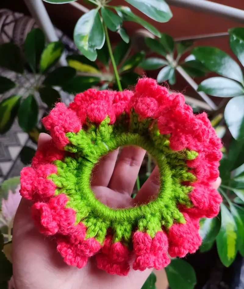 Coletero tejido a crochet colorido - 1