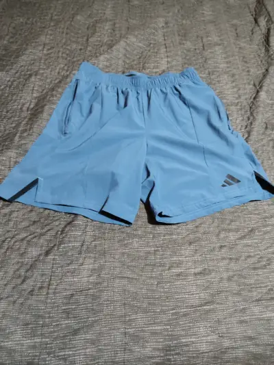 Short deportivo azul Adidas - miniatura 1