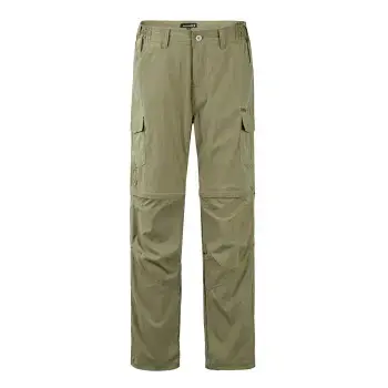 Pantalones cargo desmontables color caqui - 1