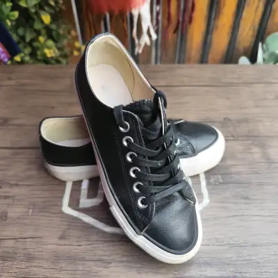 Zapatillas Americanino  negras de cuero casuales - miniatura 1