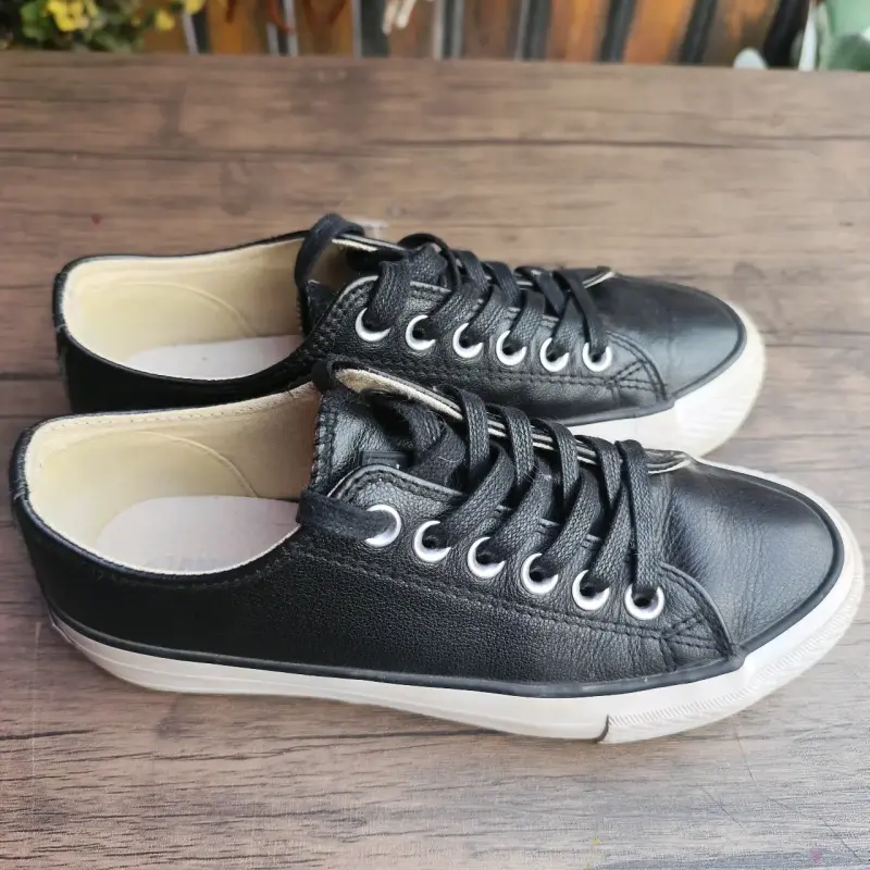 Zapatillas Americanino  negras de cuero casuales - 2