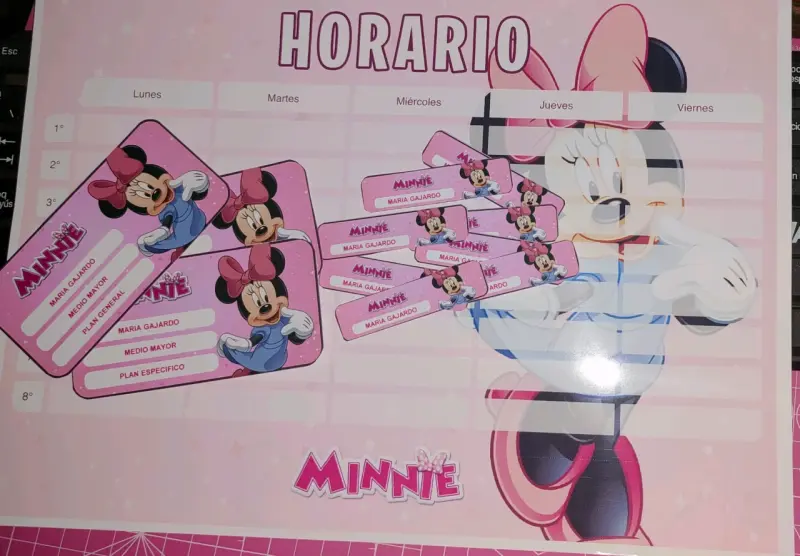 Set de etiquetas y horario - 1