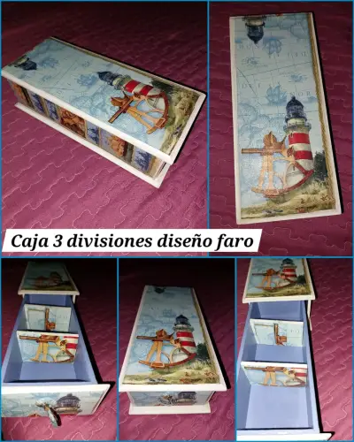 Caja decorativa grande con diseño floral - miniatura 2