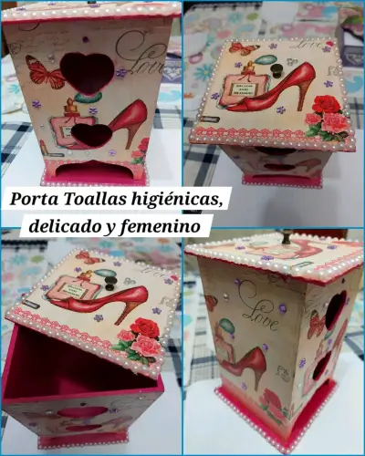 Caja decorativa grande con diseño floral - miniatura 4