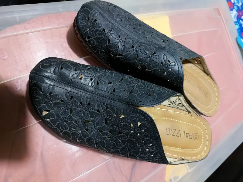 Zapatillas negras de cuero calado Palizzio - 5