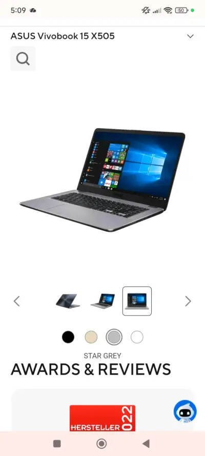 Laptop ASUS Vivobook 15 X505 Star Grey - miniatura 1
