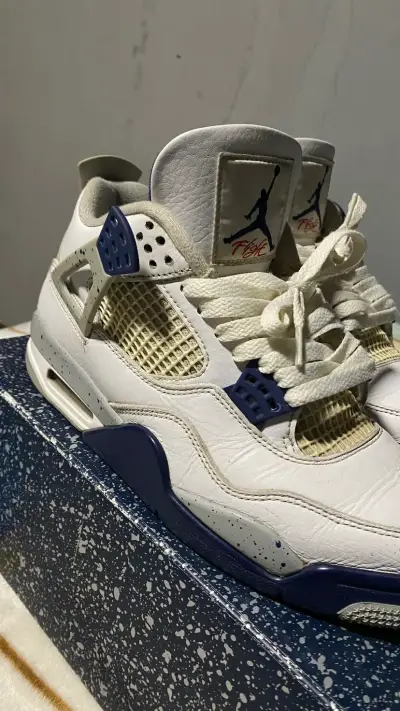 Zapatillas Jordan Retro 4 navy - miniatura 1