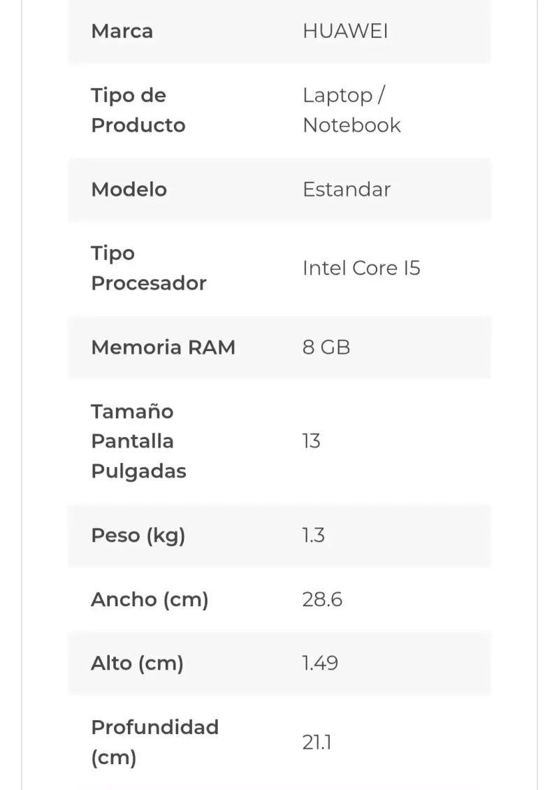 Huawei MateBook 13 Intel i5 8GB RAM 512GB SSD - 3