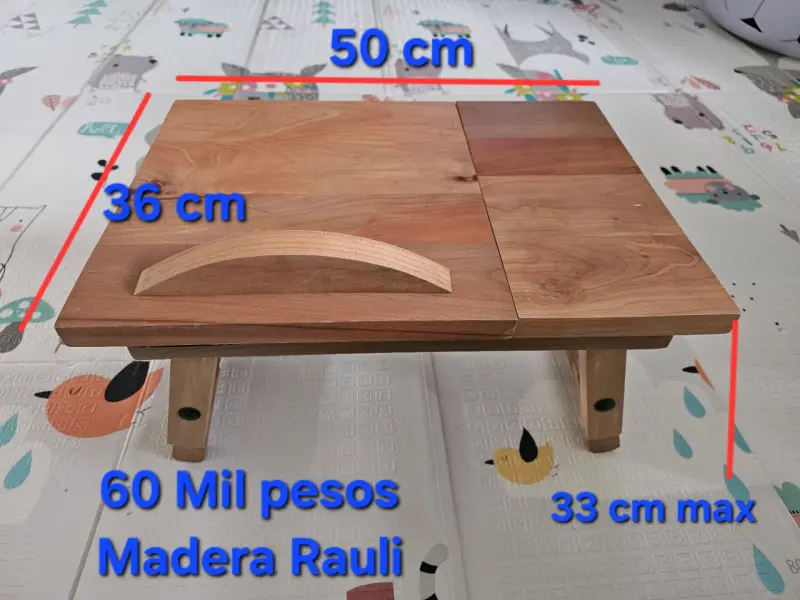 Mesa plegable de madera raulí - 1