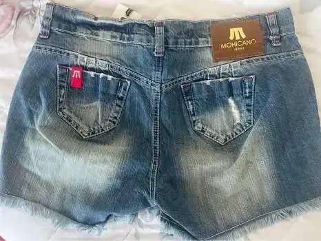 Shorts de mezclilla desgastados para mujer - 3