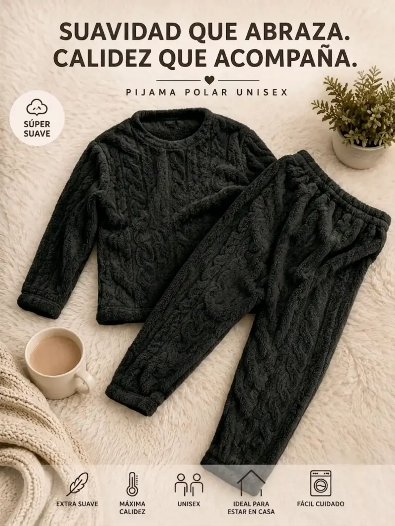 Pijama polar unisex extra suave