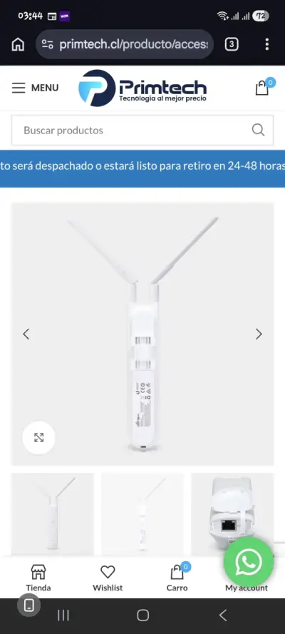 Extensor de señal WiFi Ubiquiti potente - miniatura 1