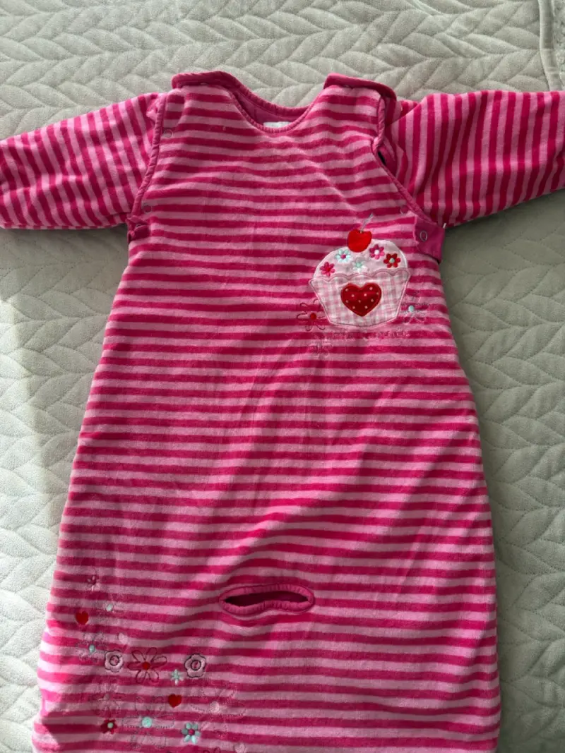 Saco de dormir infantil rayado rosa dreambag - 2