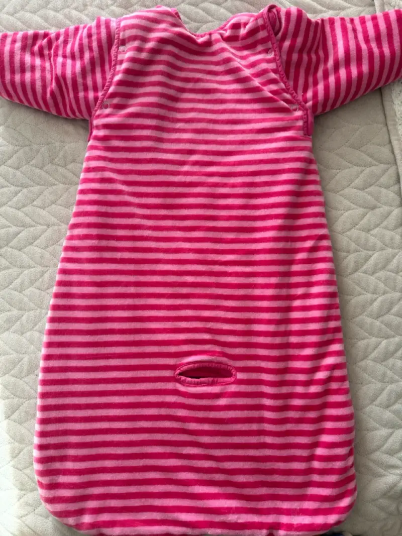 Saco de dormir infantil rayado rosa dreambag - 3