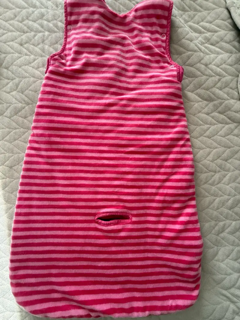 Saco de dormir infantil rayado rosa dreambag - 4