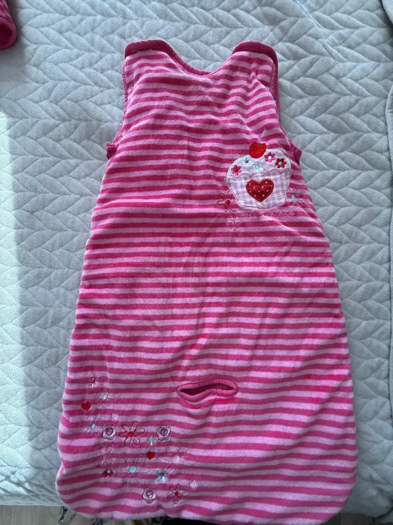 Saco de dormir infantil rayado rosa dreambag - 5