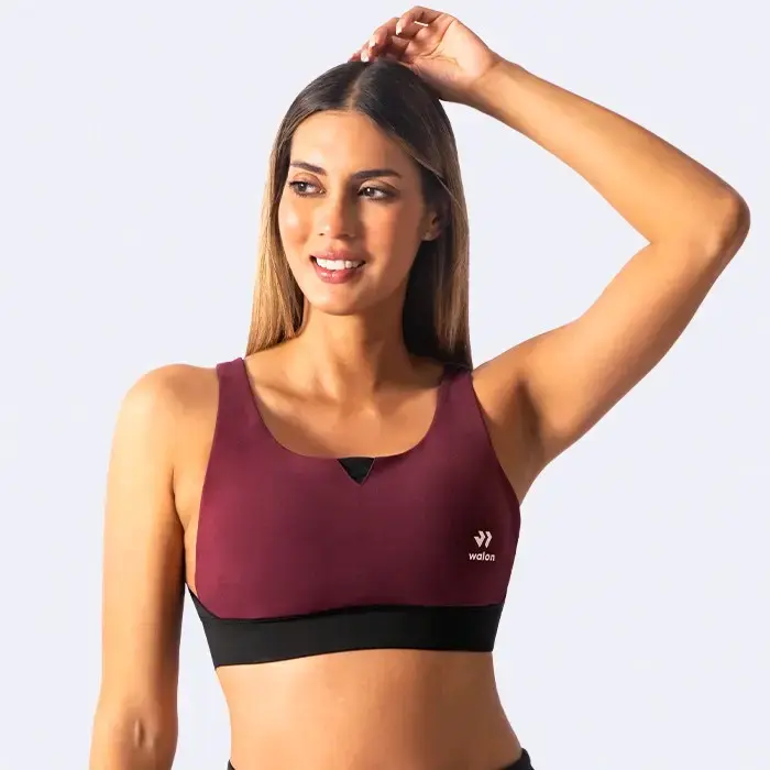 Top running deportivo celeste y negro - 4