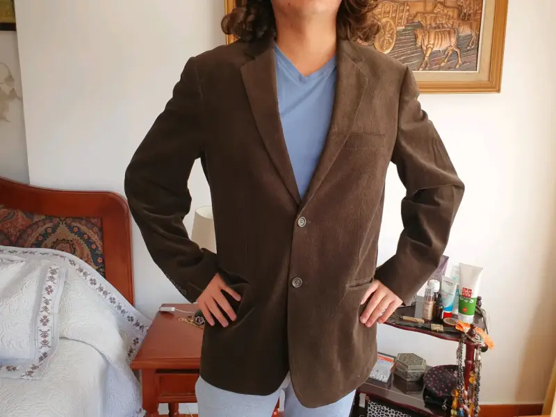 Blazer de Cotelé fino con parches en los codos - 2