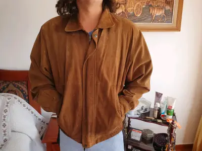 Chaqueta Newport de gamuza y tela - miniatura 3