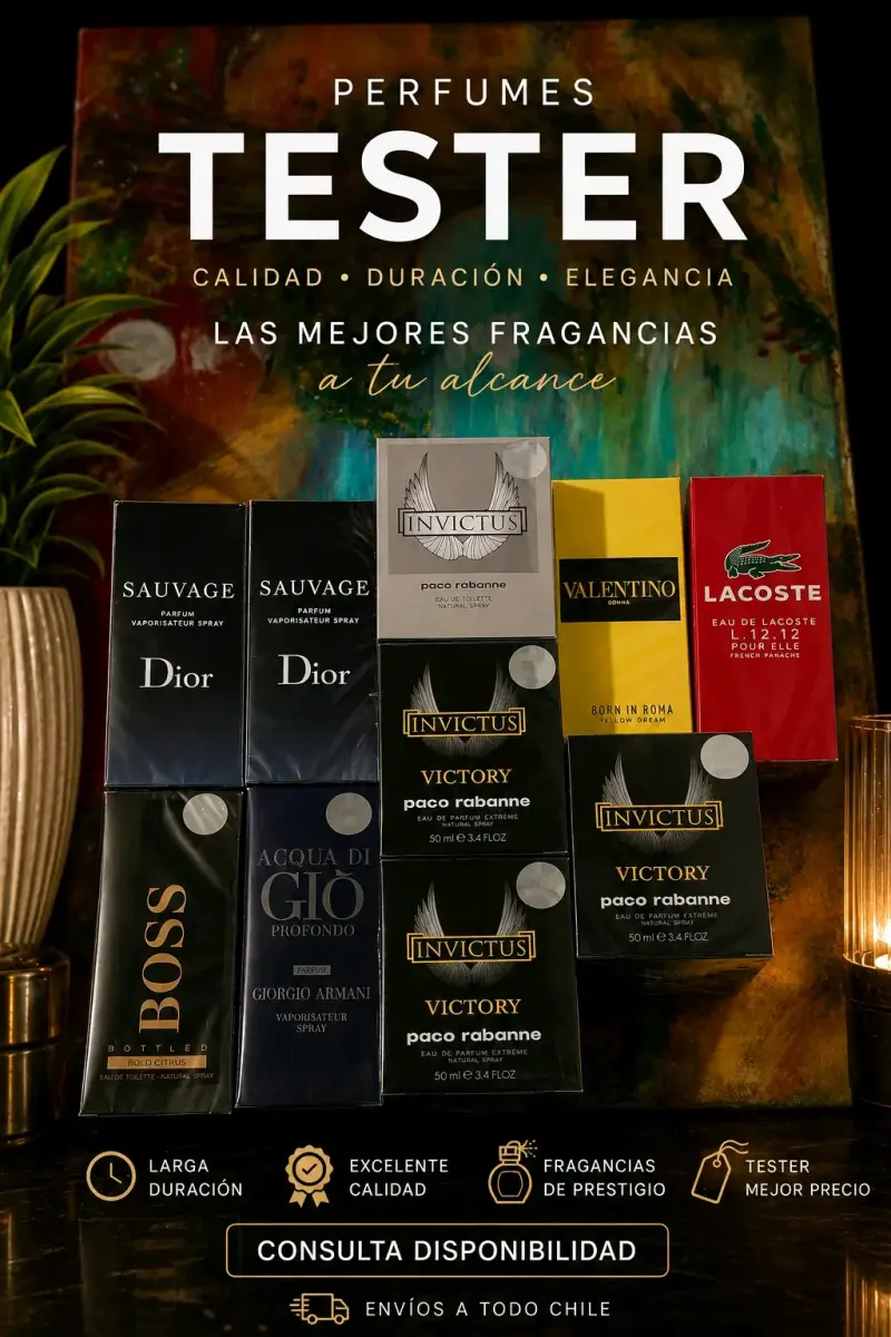Perfumes tester de marcas reconocidas